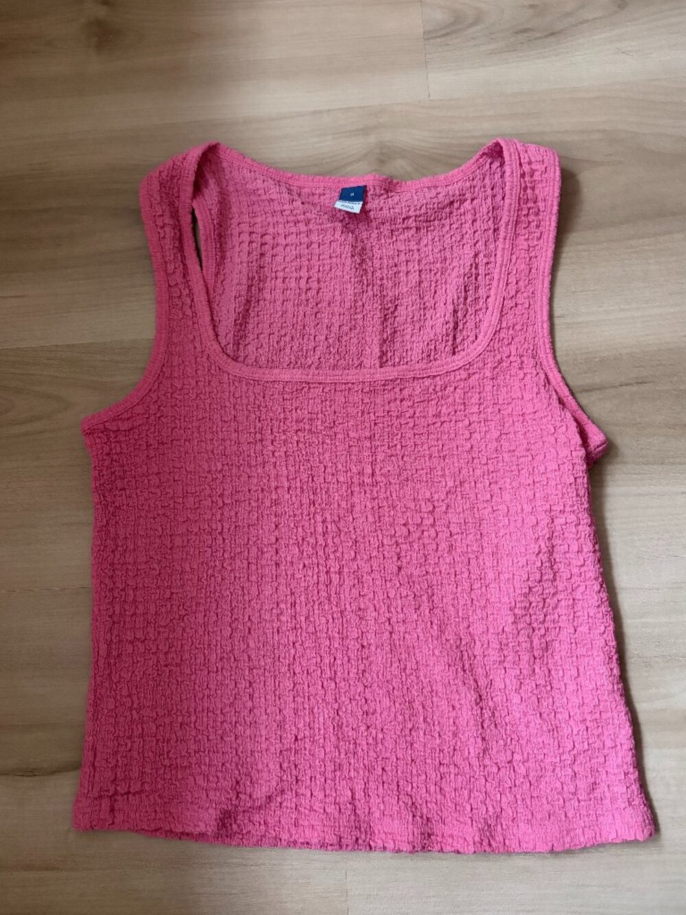 Old Navy Bubblegum Pink Ruffle Top Square Neckline